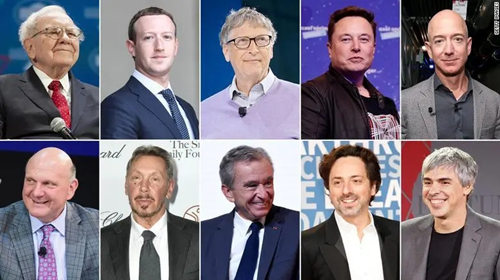 疫情期間，全球十大富豪財富翻了一番